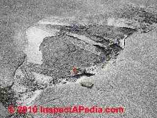 Asbestos roof debris runoff after power washing (C) Daniel Friedman