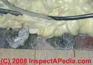Asbestos heating pipe insulation