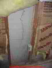 Photograph of extensive basement Stachybotrys chartarum contamination -  &copy; Daniel Friedman