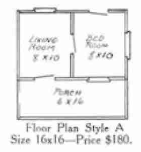 Floor plan, Aladdin kit home 1910