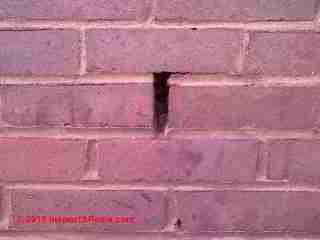 Cracks in brick veneer wall (C) Daniel Friedman
