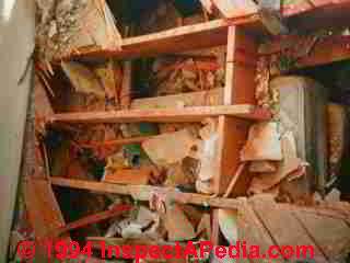 Earthquake damage photograph © Daniel Friedman at InspectApedia.com