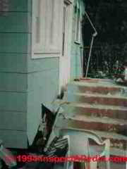 Earthquake damage photograph © Daniel Friedman at InspectApedia.com