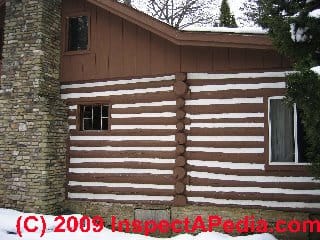Traditional log home with concrete chinking (C) Daniel Friedman