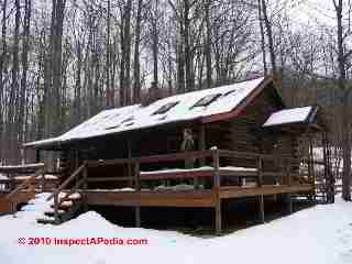 Modern kit log home on the Susquehanna in PA