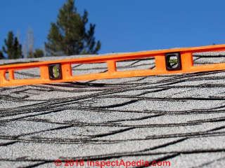 Sagging roof on a manufactured home (C) InspectApedia.com Robertson R 