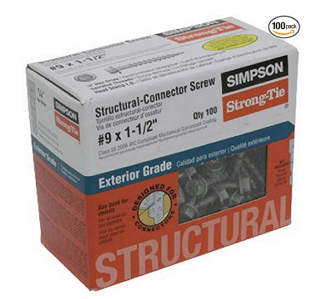 Simpson Strong-Tie SD Structural-Connector Screws used with joist hangers and similar products - cited & discussed at InspectApedia.com