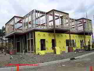 Metal stud framed building under construction Freedom Plains NY (C) Daniel Friedman