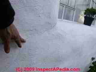 Straw bale wall crack details and repair history (C) Daniel Friedman