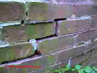 Brick wall frost damage (C) Daniel Friedman