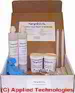Photograph of polyurethane foam foundation crack repair kit
