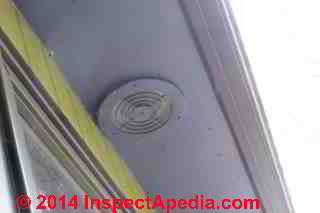 Solid metl exhaust fan duct terminating in a roof soffit (C) Daniel Friedman Eric Galow