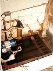 Open water well or cistern in a home basement - unsanitary (C) InspectApedia
