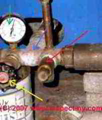 Photograph of a water tank pressure relief valve