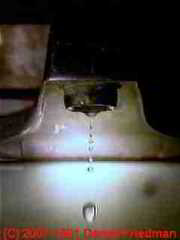 Photograph of a dripping water faucet at a sink where we tested the water for lead (C) Daniel Friedman