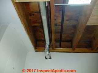 Clothes dryer vent passage through flat roof ceiling (C) Daniel Friedman