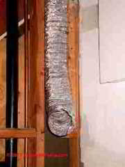 Mylar plastic dryer vent duct © D Friedman at InspectApedia.com 