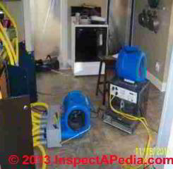Flooded building dry-out procedure questions (C) InspectAPedia.com JN