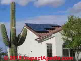 Photovoltaic electrical panels on a rooftop in Phoenix, Arizona (C) Daniel Friedman