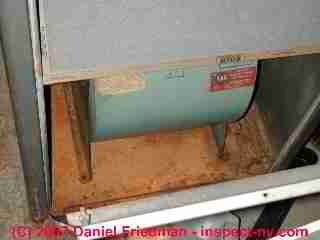 Photograph of A/C condensate damage to a furnace heat exchanger (maybe)