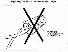 Pigtailing is NOT a Recommended Repair