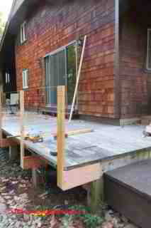 Deck guardrail posts under construction (C) Daniel Friedman Paul Galow