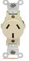 240 volt electrical outlet or receptacle at InspectApedia.com
