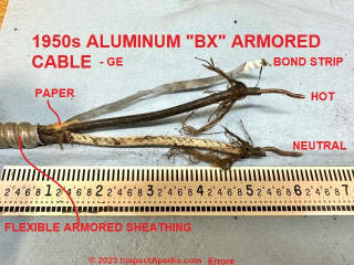 1950s Aluminum Armored Cable 