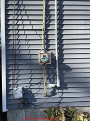Identify wires near electric meter (C) InspectApedia.com Weiner