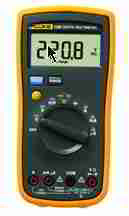using the Digisnap DSA-500 snap-around digitial multimeter from A.W. Sperry Instruments (C) Daniel Friedman