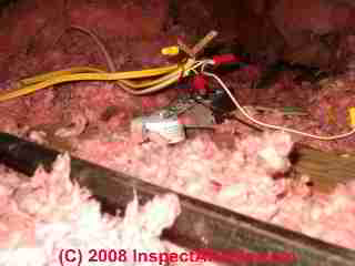 Photo of an illegal wiring splice (C) D Friedman T Hemm