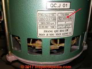 Zhang-Qiu-Hai-Er-QC.J-01-AC-Motor data tag showing start capacitor rating  (C) InspectApedia.com