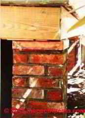 Repair to brick column supporting porch, flashing details (C) Daniel Friedman