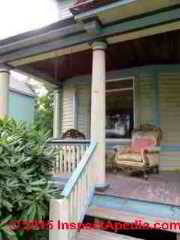 Poughkeepsie home front porch box beam and columns (C) Daniel Friedman