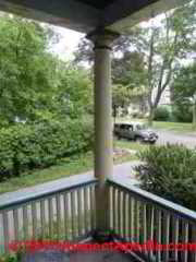 Hollow wood porch column replacement brought from Brooklyn in 1985 (C) Daniel Friedman
