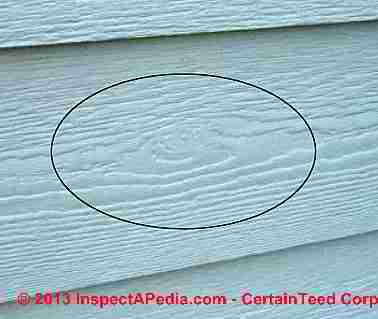 CertainTeed fiber cement siding identification photo (C) CertainTeed Corp - InspectApedia 2013