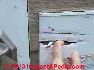Leaks in the fiber cement lap sided wall (C) Daniel Friedman