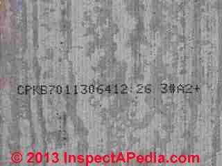 Identifying back side stamps on Hardieplank fiber cement siding (C) Daniel Friedman