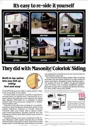 Masonite Colorlok Siding ad, Popular Science Mag May 1981
