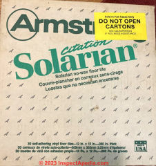 1991 Armstrong Citation Solarian floor tiles (C) InspectApedia.com Gail