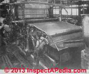 Asbestos cement pipe manufacturing machine - Rosato (C) InspectApedia