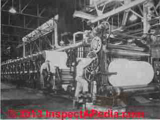 Asbestos paper machine (Johns-Manville Corp) Rosato (C) InspectApedia