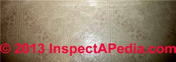 Congoleum sheet flooring ca 1990 (C)  InspectAPedia