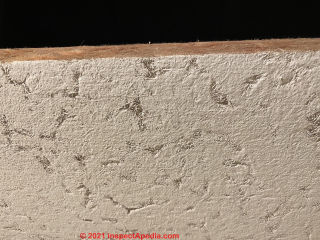 Fiberglass ceiling tile (C) InspectApedia.com (not asbestos) Richard