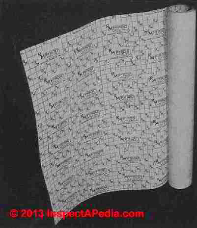Asbestos sheet packing - a paper product - Rosato Fig. 10.3 (C) InspectApedia.com