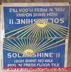 Solar Shine II Peel 'n' Stick Floor Tiles (C) InspectApedia.com
