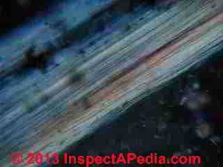 Asbestos ore showing parallel fiber structure - Rosato (C) InspectApedia
