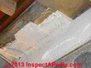 Tremolilte asbestos ceiling insulation (C) Daniel Friedman