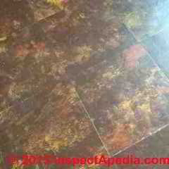 Asbestos suspect floor tile in the U.K. ca 1950-1955 (C) InspectApedia.com JDJ