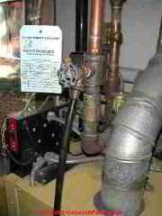 Input feed to a heating boiler riser pipe (C) Daniel Friedman
